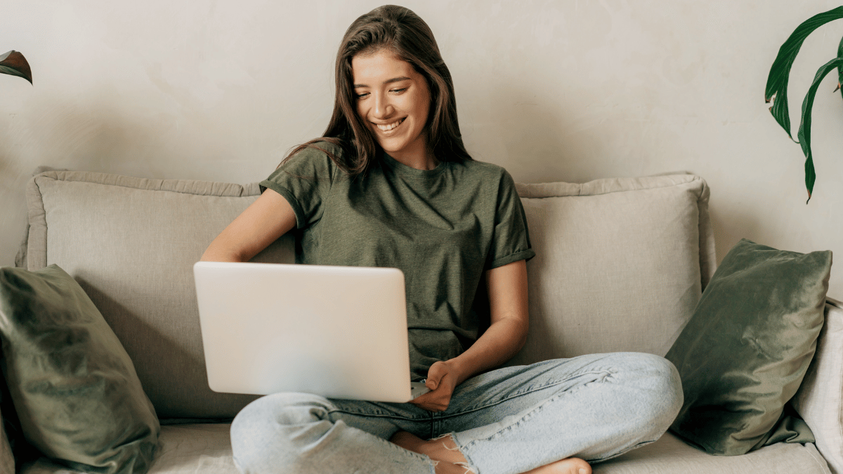 Woman on her computer