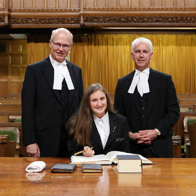 student at parliament