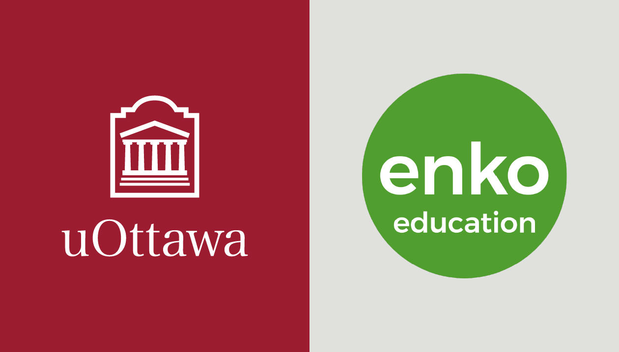 uOttawa logo and Enko Education logo
