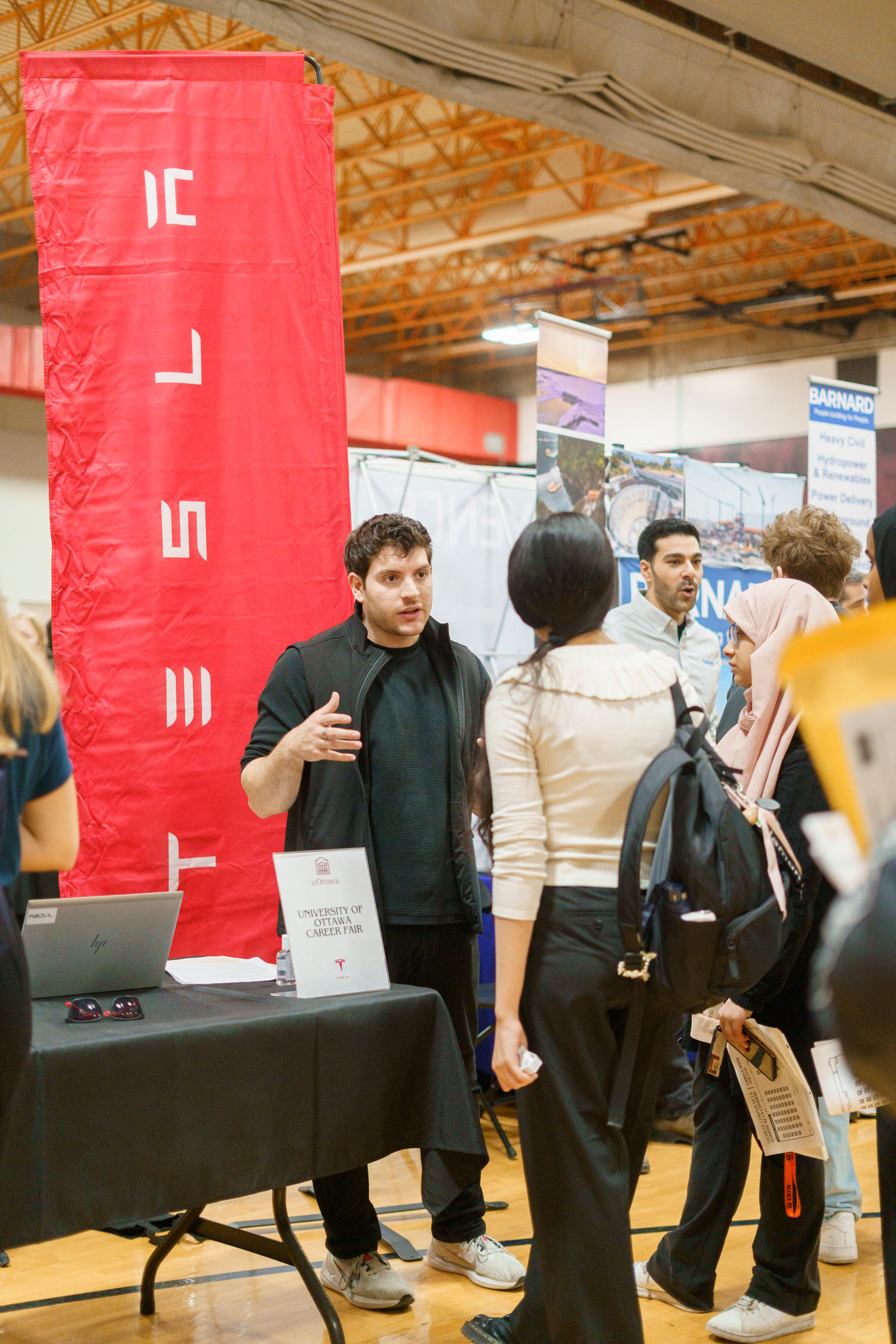 Tesla Booth at Career Fair