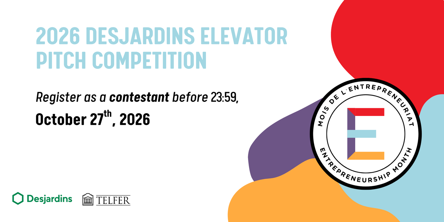 Desjardins Elevator Pitch Registration