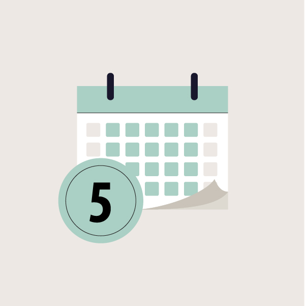 5 on a calendar