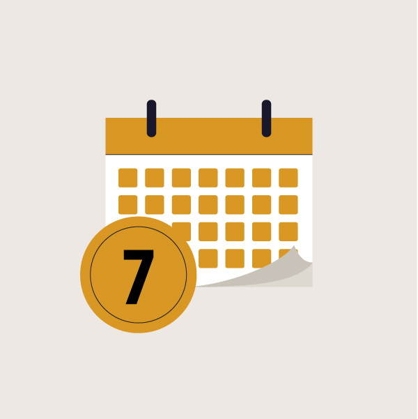 7 on a calendar