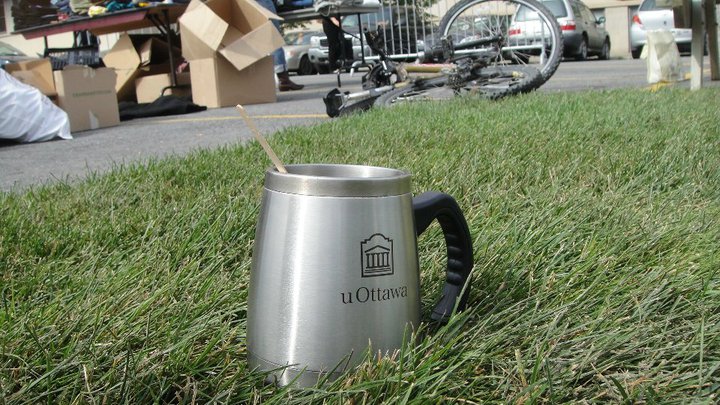 uOttawa mug in grass