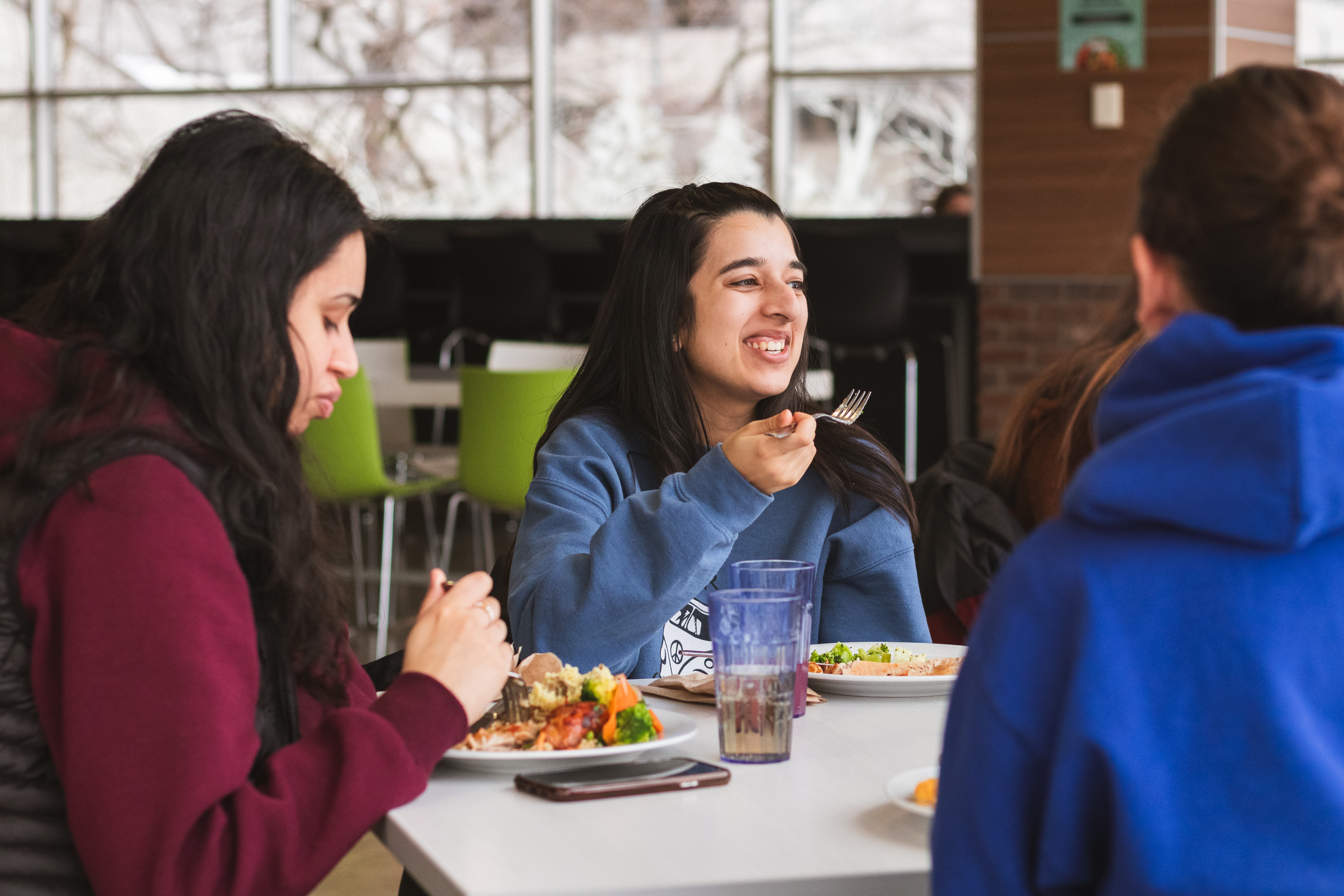 Students eating