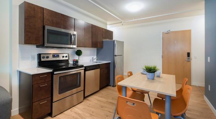 Cuisine dans un logement de la résidence Annexe