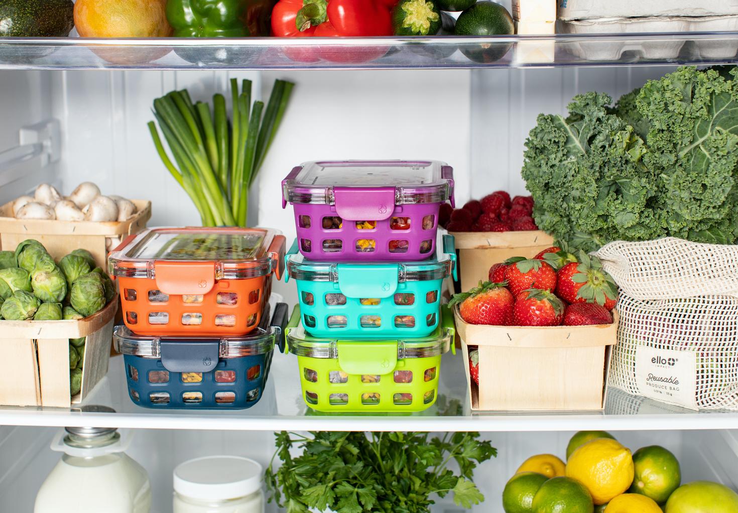 Aliments dans un frigo