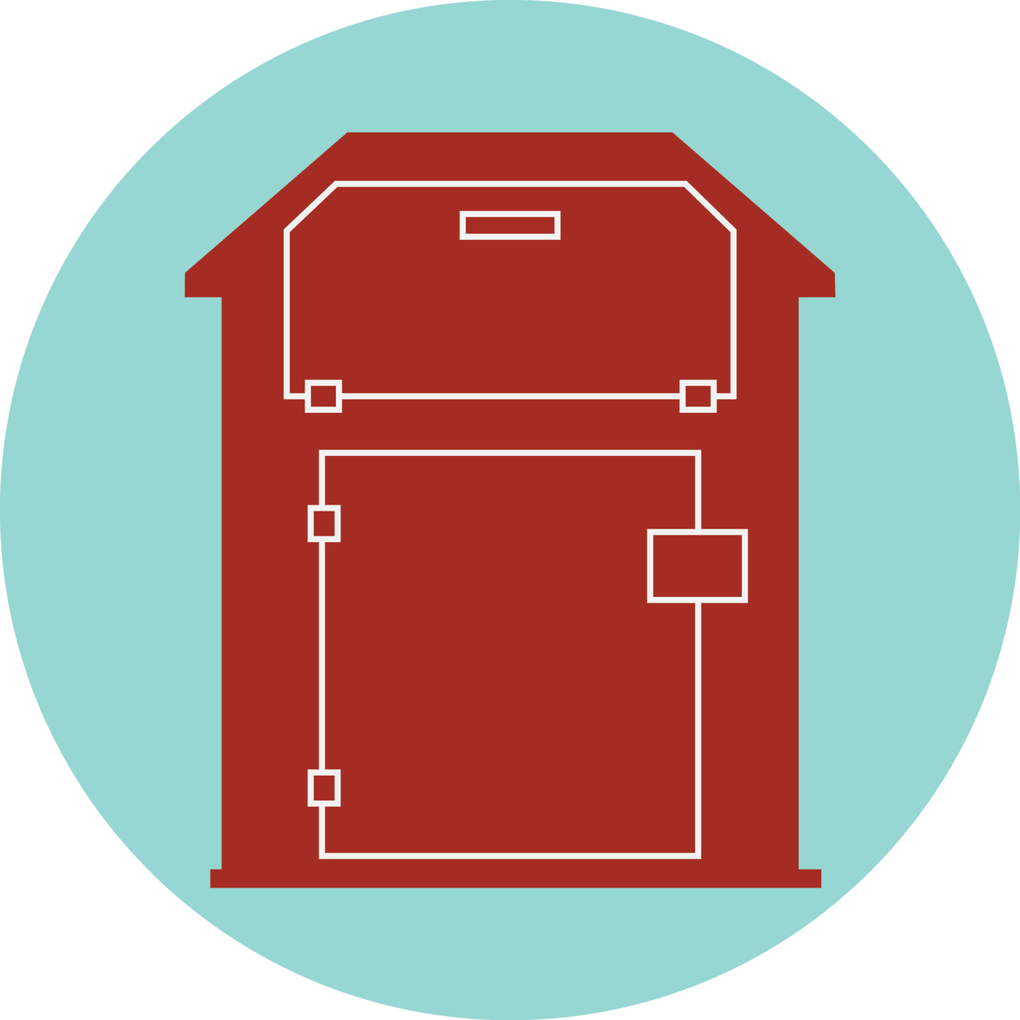 Pictogramme d’une boîte de dons rouge au profit de la Gratuiterie