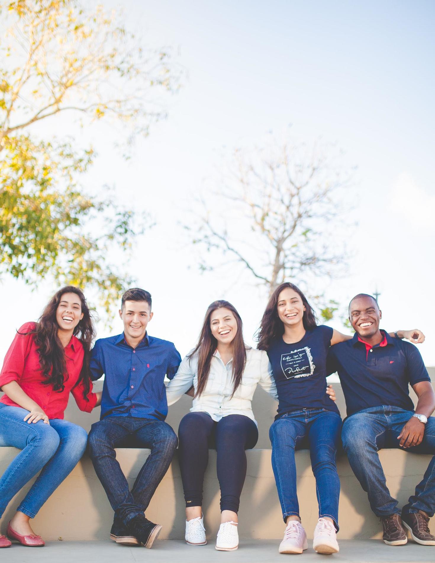 people smiling at the camera