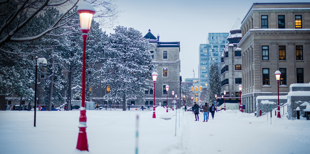 Le campus uOttawa en hiver