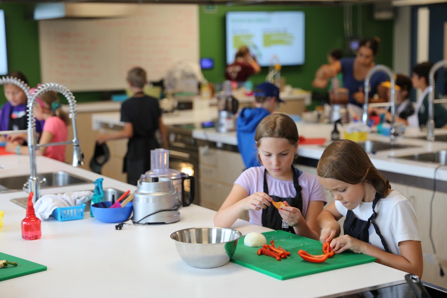 children cooking