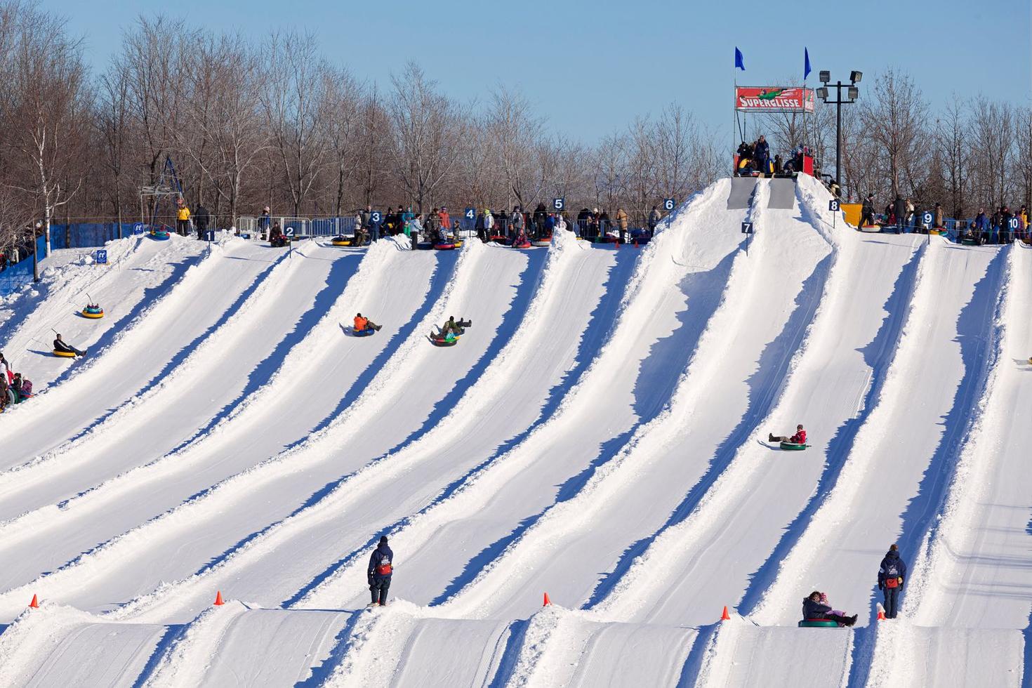 Glissade sur tube