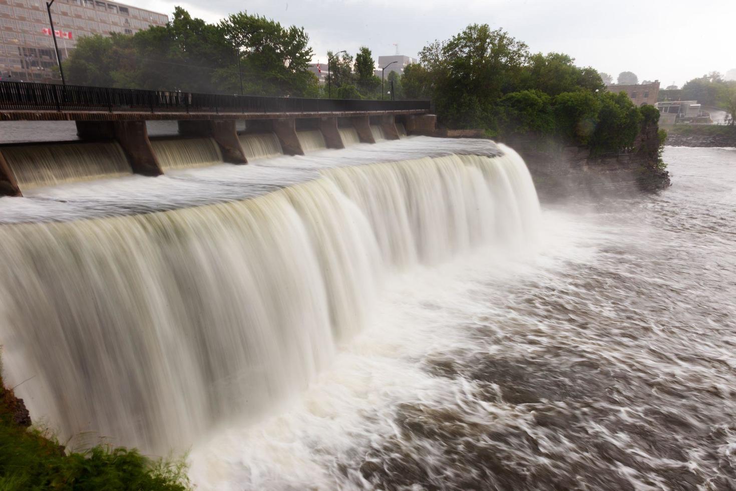Chutes d'eau à l'endroit où la rivière Rideau se jette dans la rivière des Outaouais.