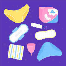 Illustration des produits menstruels