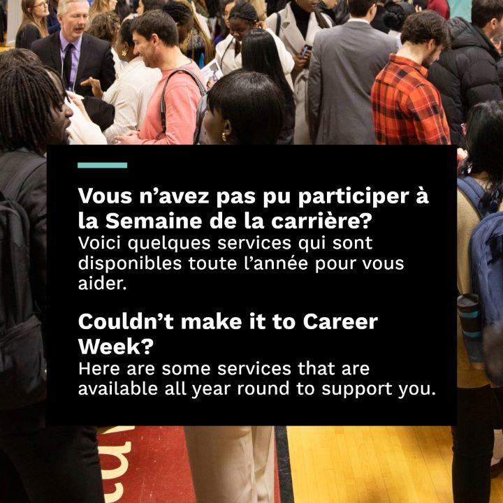 Des étudiantes et étudiants à la semaine de la carrière.