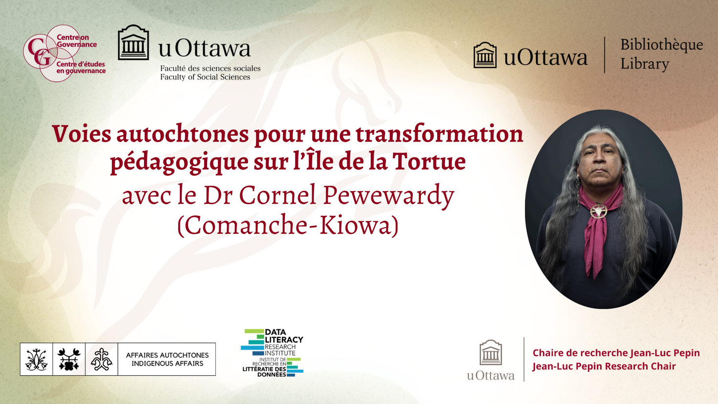 Photo de Dr Cornel avec titre de l'événement
