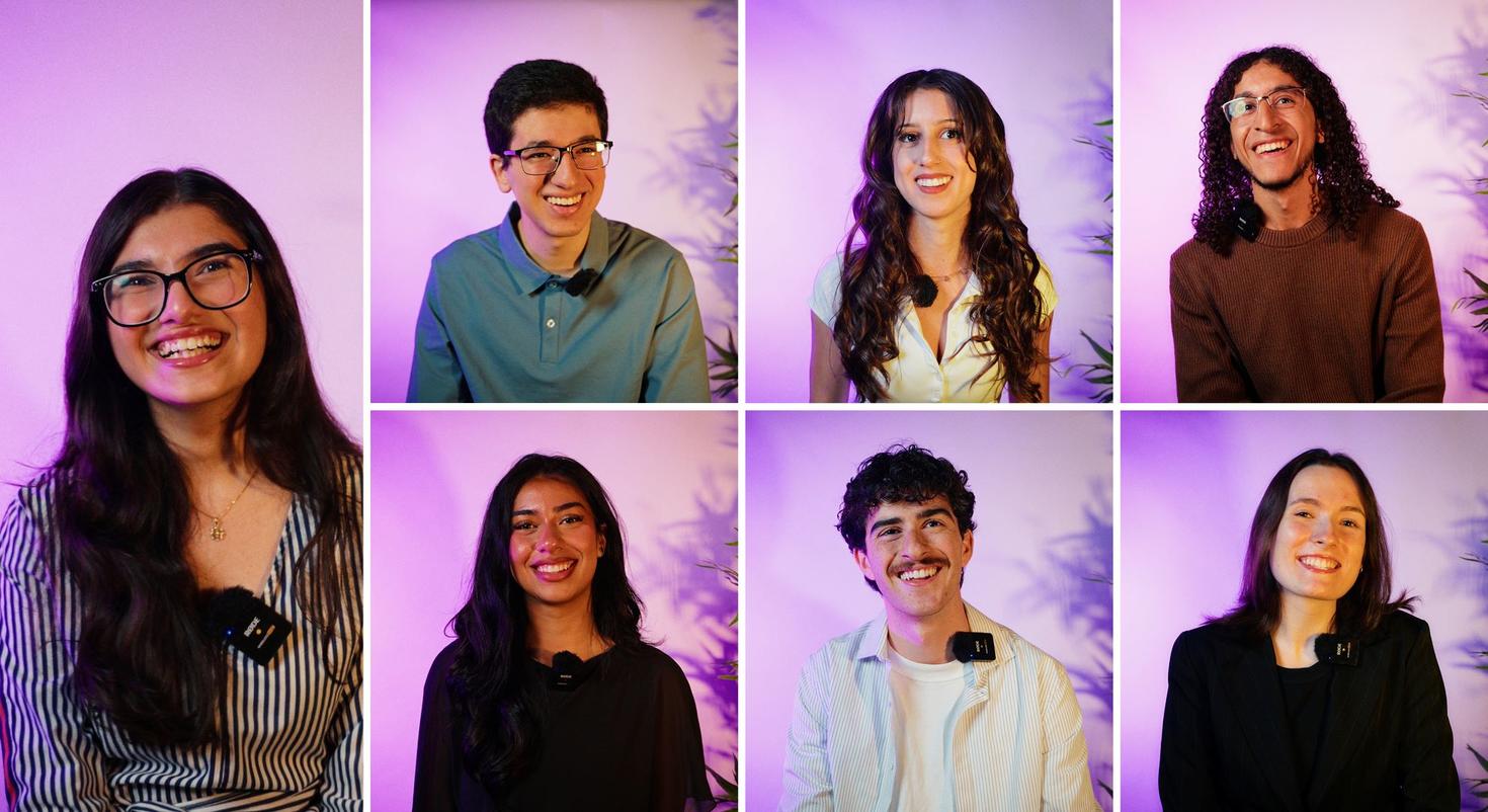 Un collage représentant les sept étudiants de l’Université d’Ottawa qui ont remporté les prix « 21 Under 21 » décernés par Youth Ottawa en 2026.